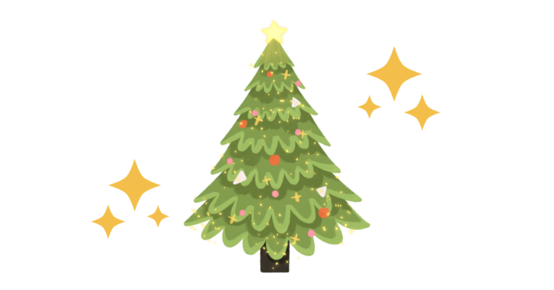 新しいデザインのクリスマスツリー