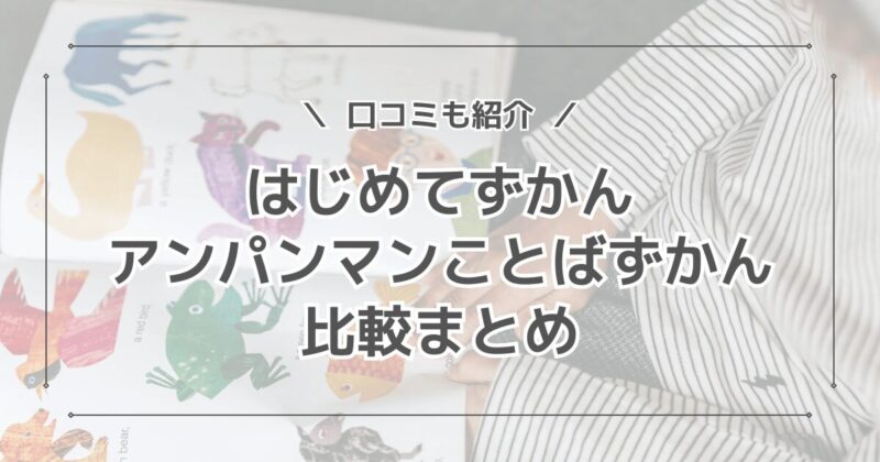 はじめてずかん1000とアンパンマンことばずかんはどっちがいい？比較と口コミを紹介