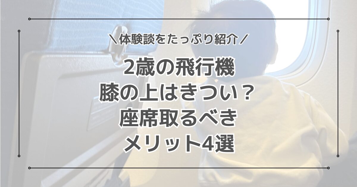 2歳と飛行機で膝の上はきつい？体験談と座席を取るメリット4選